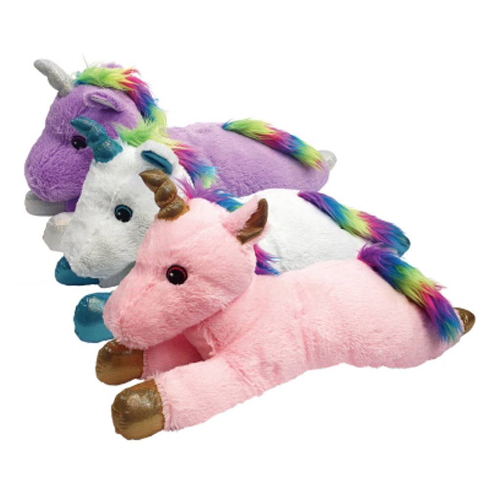Jumbo Unicorns Plush Dog Toy Assorted Colors - 24"
