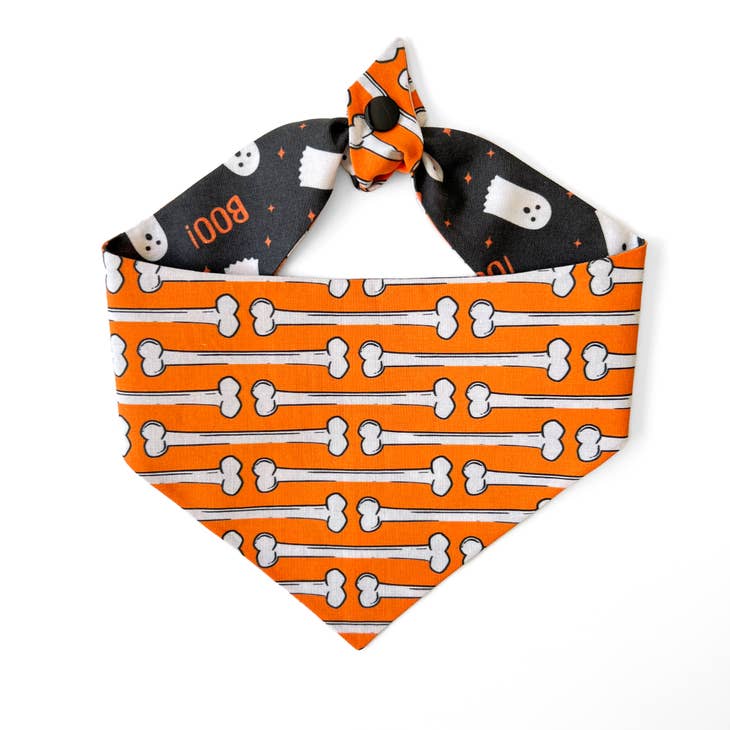 Halloween Ghosts Reversible Snap/Tie-On Bandana