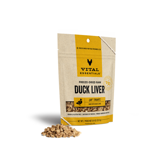 Vital Essentials Freeze-Dried Duck Liver Bites Cat Treats