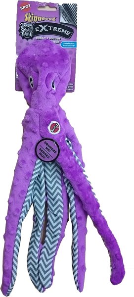 Ethical Pet Skinneez Extreme Octopus Stuffing-Free Squeaky Plush Dog Toy