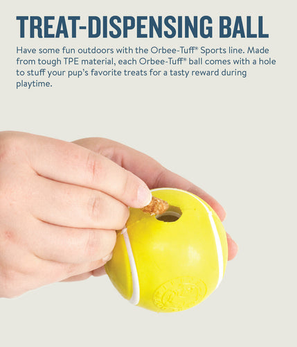 Orbee-Tuff Tennis Ball Treat-Dispensing Dog Chew Toy