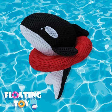 Floating Orca Dog Toy 8"