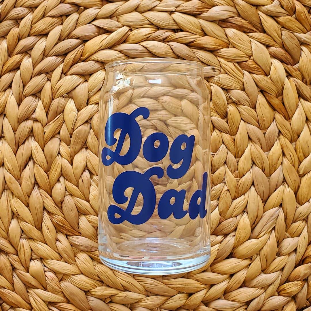 Dog Dad 16 oz. Libbey Beer Can Glass