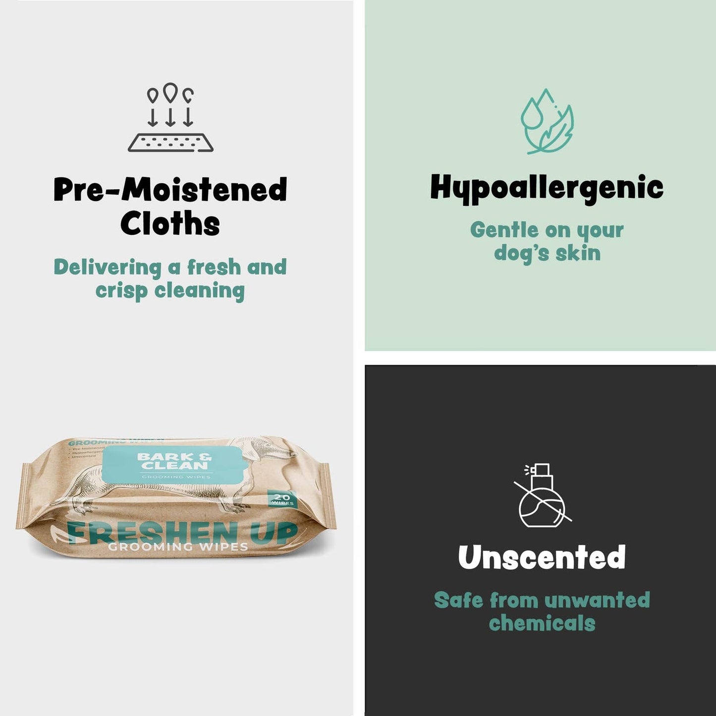 Bark & Clean Grooming Wipes