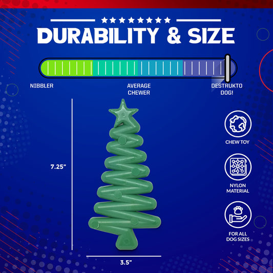 Ultra-Durable Nylon Christmas Tree Chew Toy