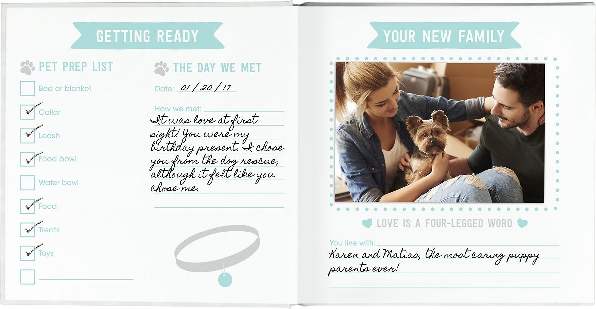 All About Me Pet Keepsake Book