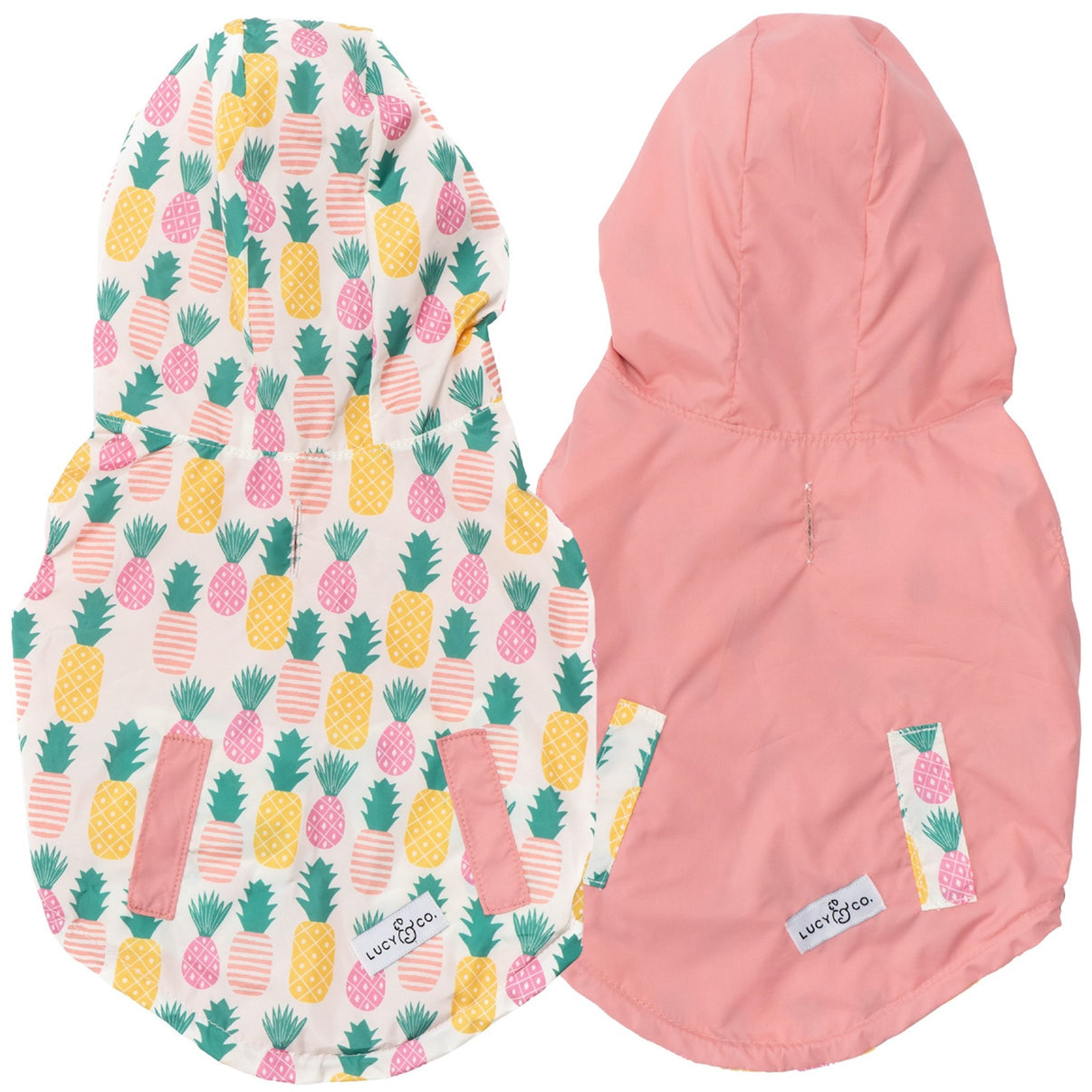 Poolside Chillin' Reversible Dog Raincoat