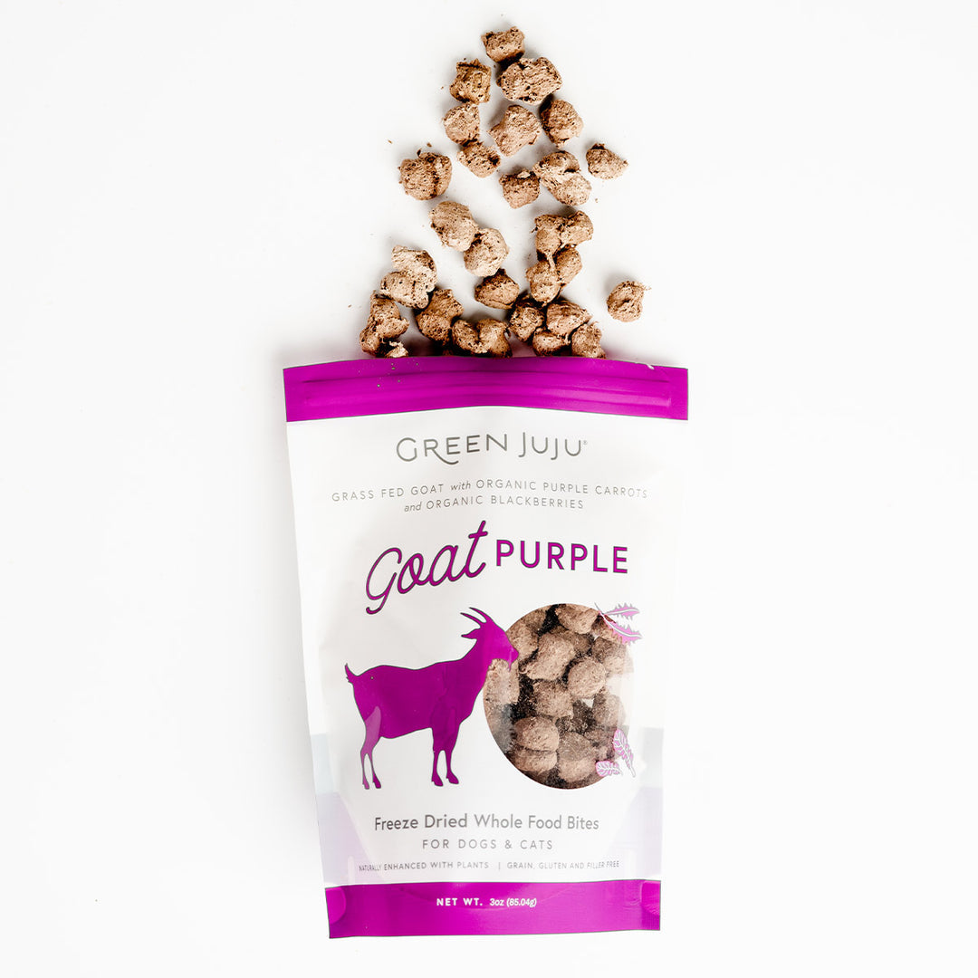 Green Juju Goat Purple Whole Food Bites For Dogs & Cats - 3 oz