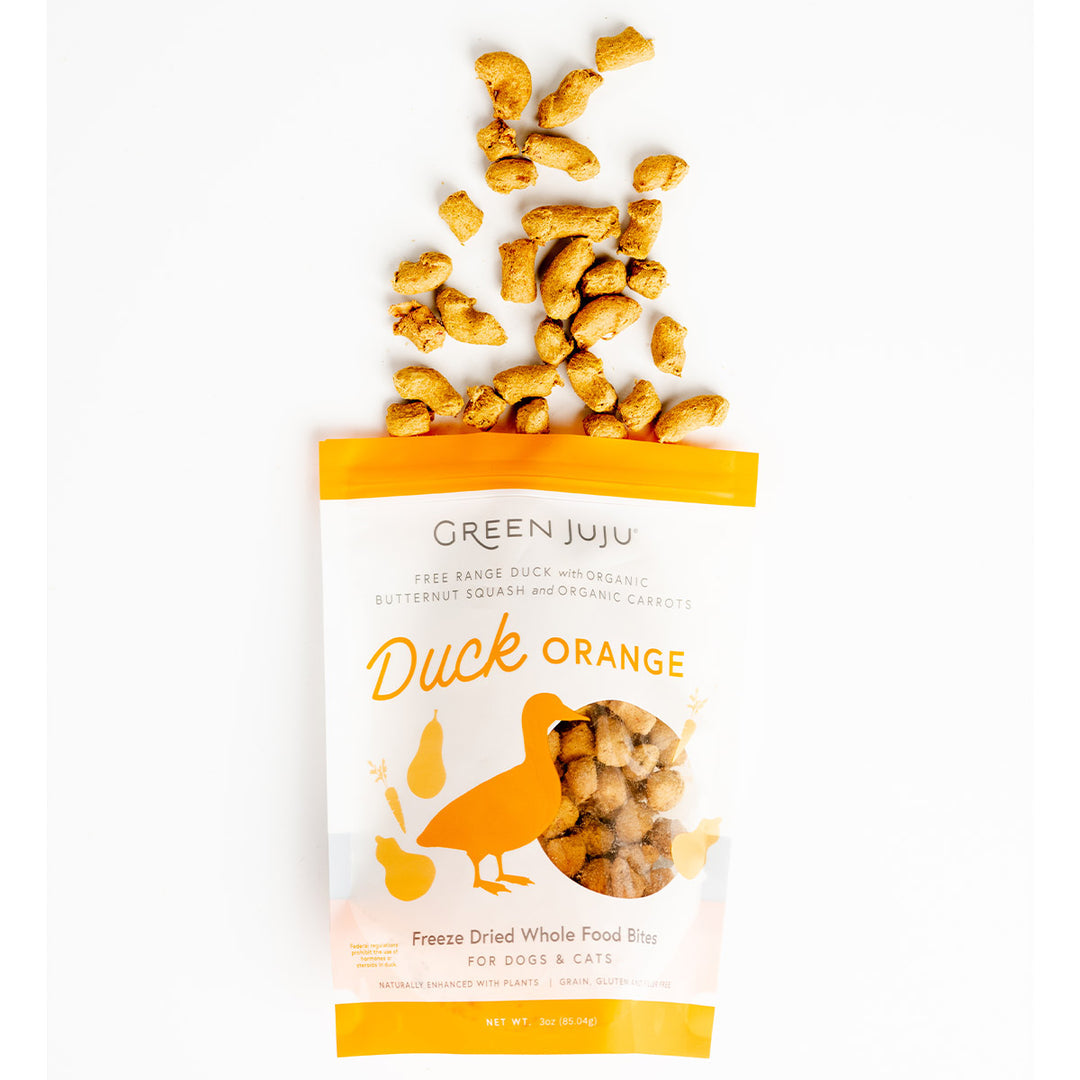 Green Juju Duck Orange Whole Food Bites For Dogs & Cats - 3 oz