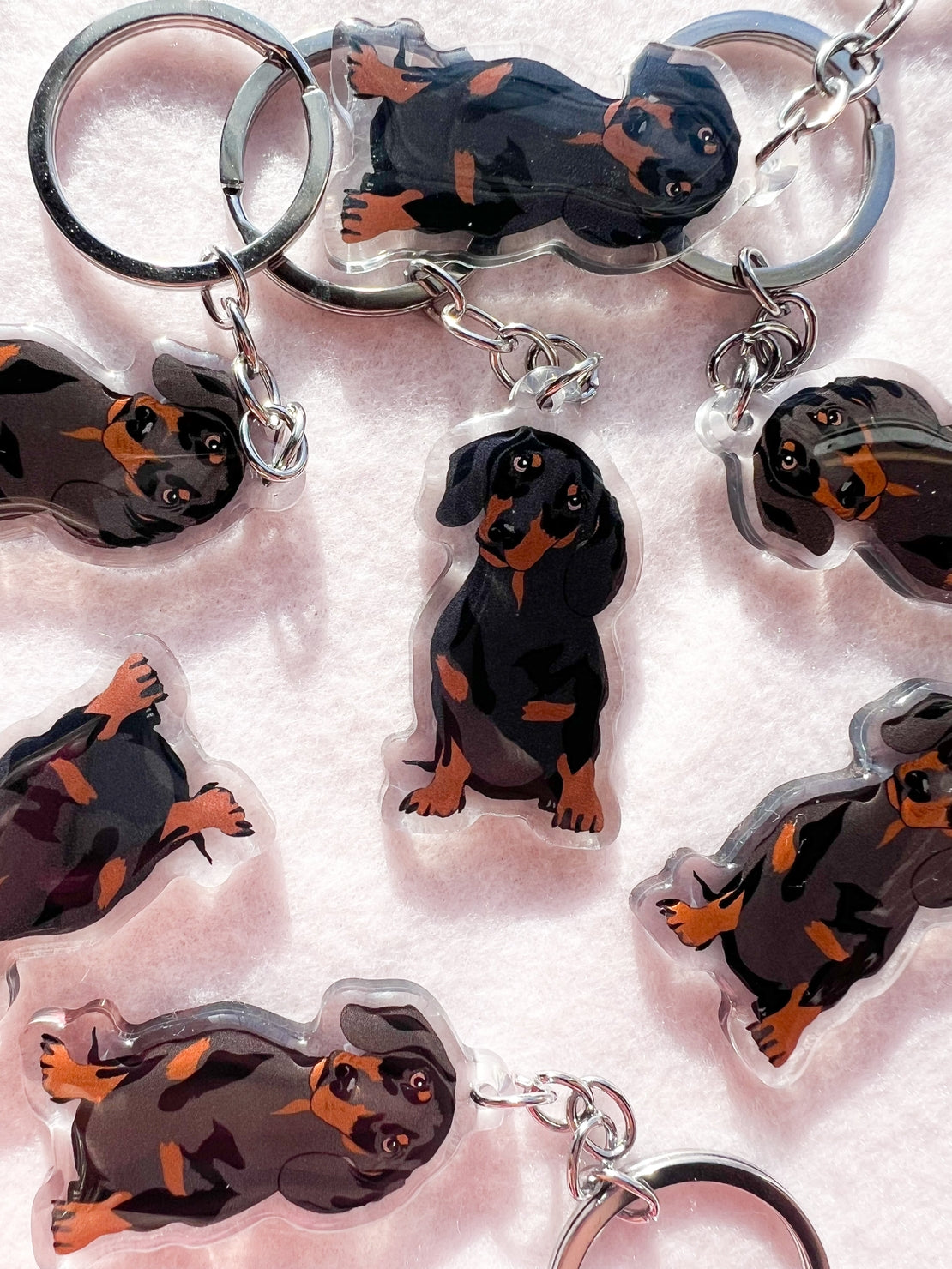 Black & Tan Dachshund Keychain