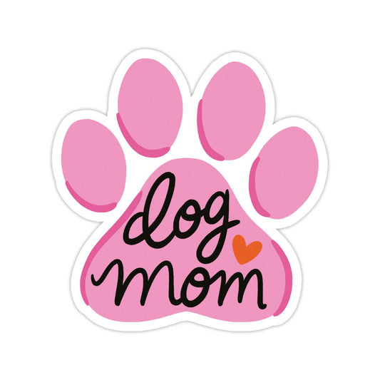 Dog Mom Paw Print Vinyl Sticker