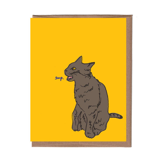 Sup Cat Greeting Card