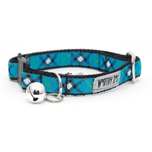 Blue Bias Cat Collar