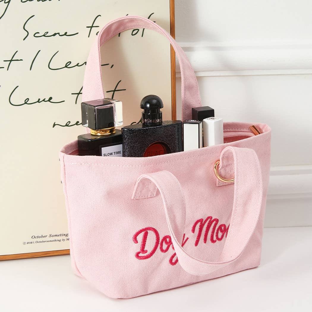 Mom Dog Mini Tote with Key Ring Holder