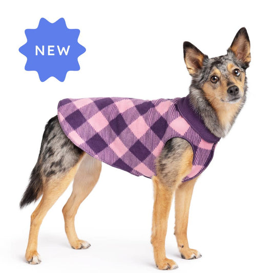 Rose Buffalo Check/Huckleberry Double Fleece
