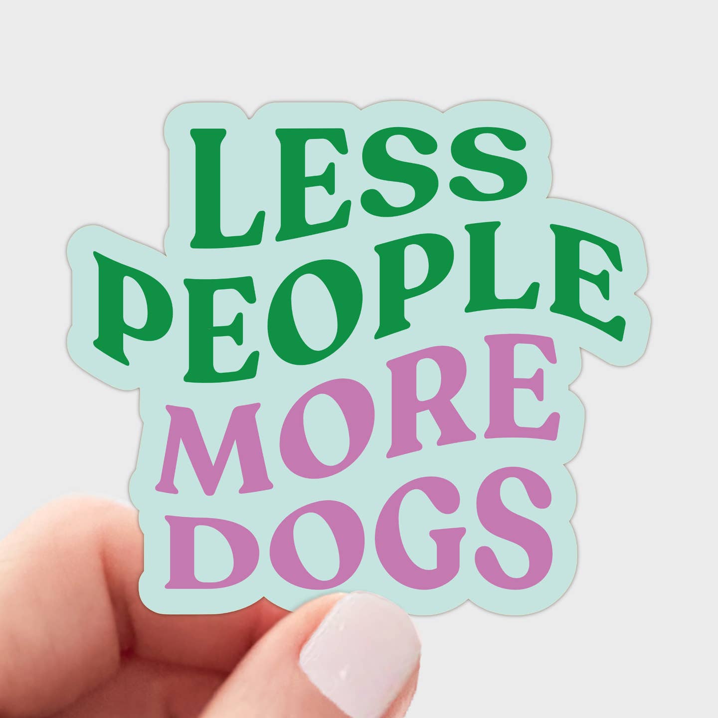 Less People More Dogs Sticker