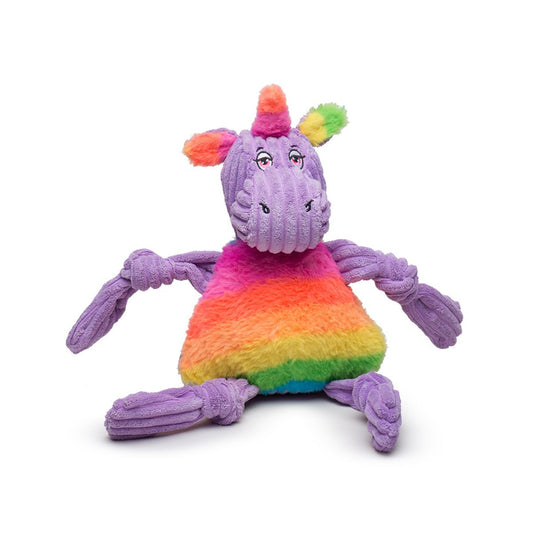 Rainbow Unicorn Knottie Plush Dog Toy - Small