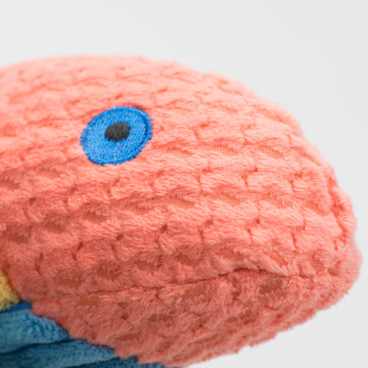 Rauccous Rainbow Trout Knottie Plush Dog Toy - Large