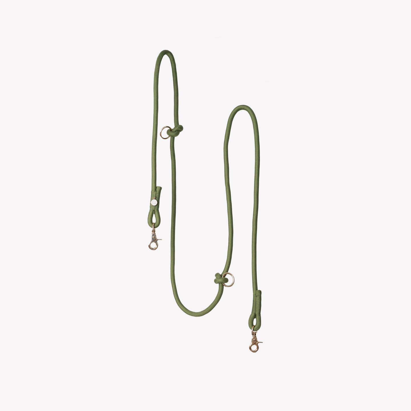 Hands Free Braided Rope Leash - Green