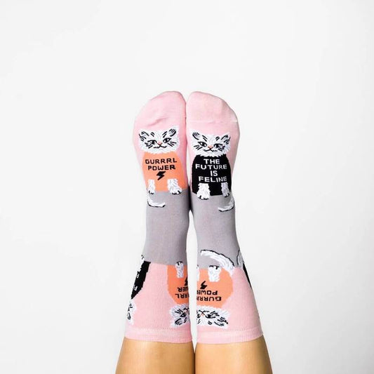 The Future is Feline Women's Crew Socks