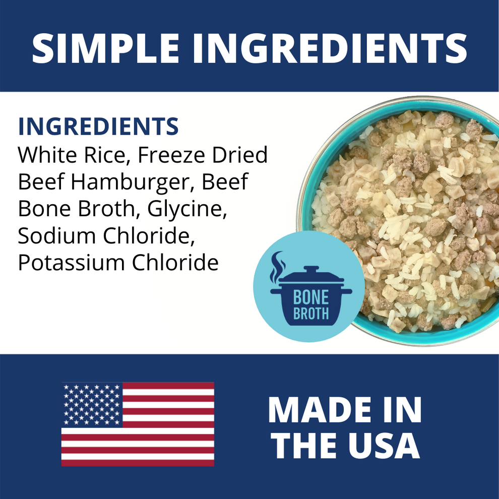 Under The Weather Hamburger, Rice, & Bone Broth Bland Diet For Dogs