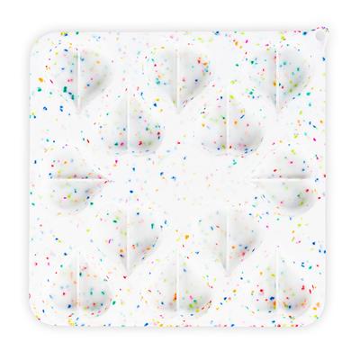 Silicone Bake & Freeze Dog Treat Making Mold Heart Shape Confetti 9" x 9"