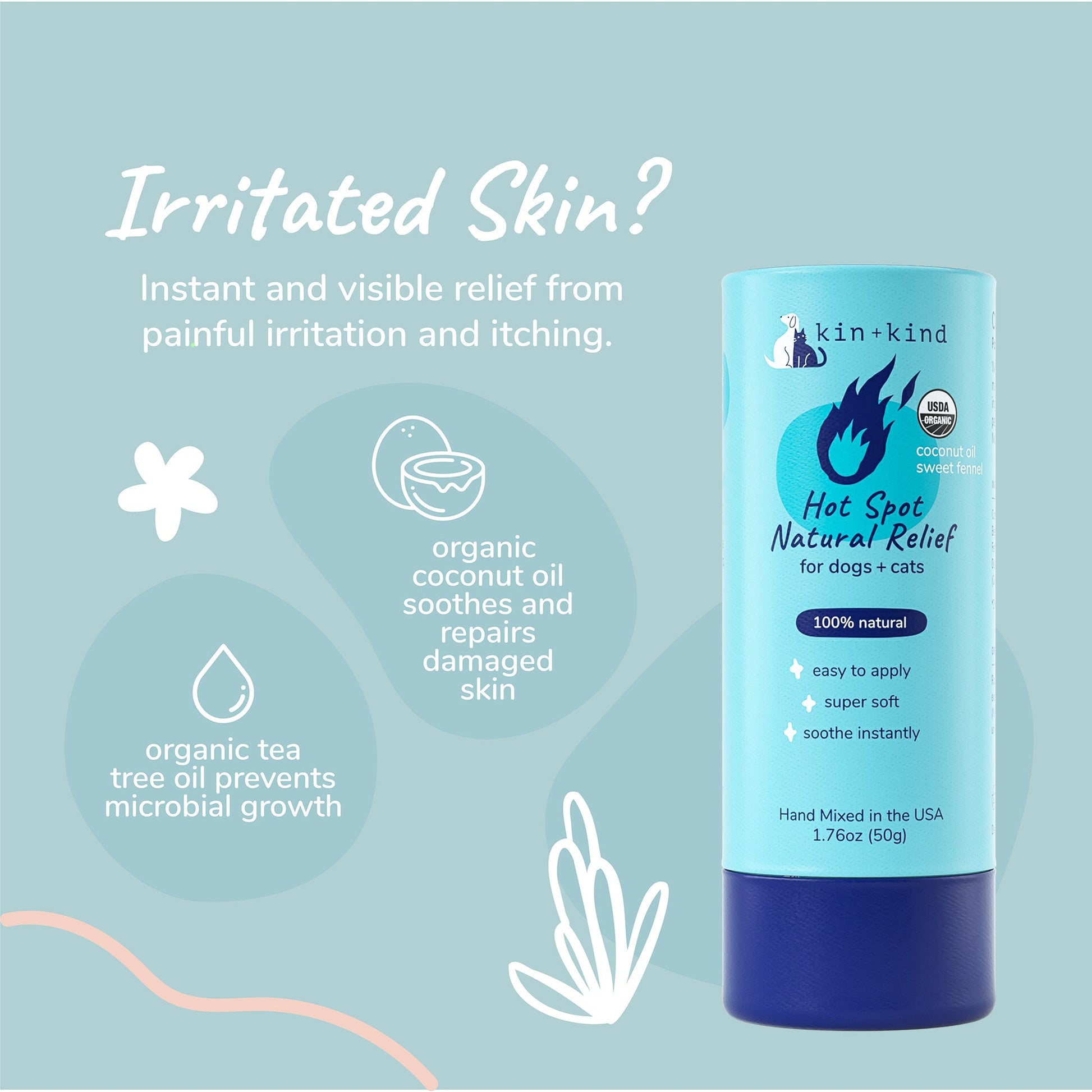 Kin+Kind Hot Spot Relief Stick for Dogs & Cats – Tailswag