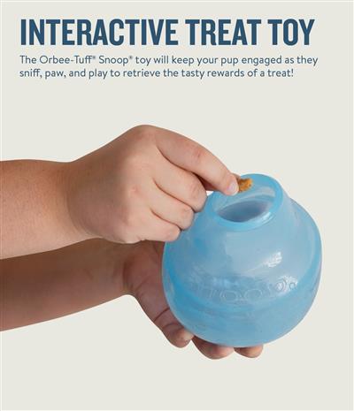 Planet Dog Orbee-Tuff Snoop Interactive Treat-Dispensing Dog Toy - Blue