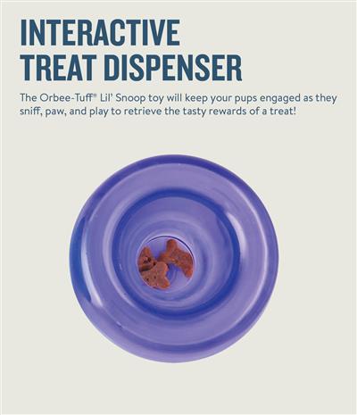 Planet Dog Orbee-Tuff Lil Snoop Interactive Treat-Dispensing Dog Toy - Purple