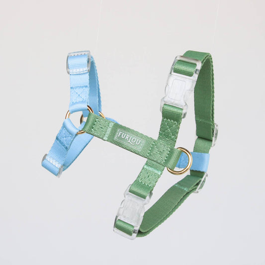 Blue + Sage Green Dog Harness