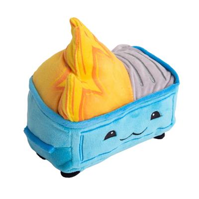 SnugArooz Dumpster Fire Plush Dog Toy 6.5"