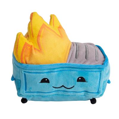SnugArooz Dumpster Fire Plush Dog Toy 6.5"