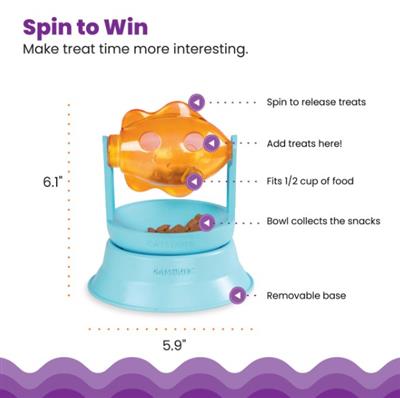 Catstages 2-in-1 Topper Spin Fish Treat Cat Toy