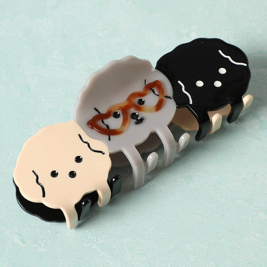 Cute Three Puppy Face Designed Hair Claw Clip