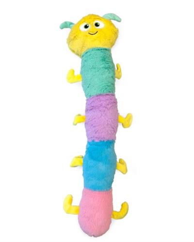 ThoozyPet Multi-Squeaker Caterpillar Plush Dog Toy 21"