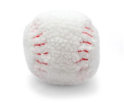 ThoozyPet Baseball Plush Dog Toy 4"