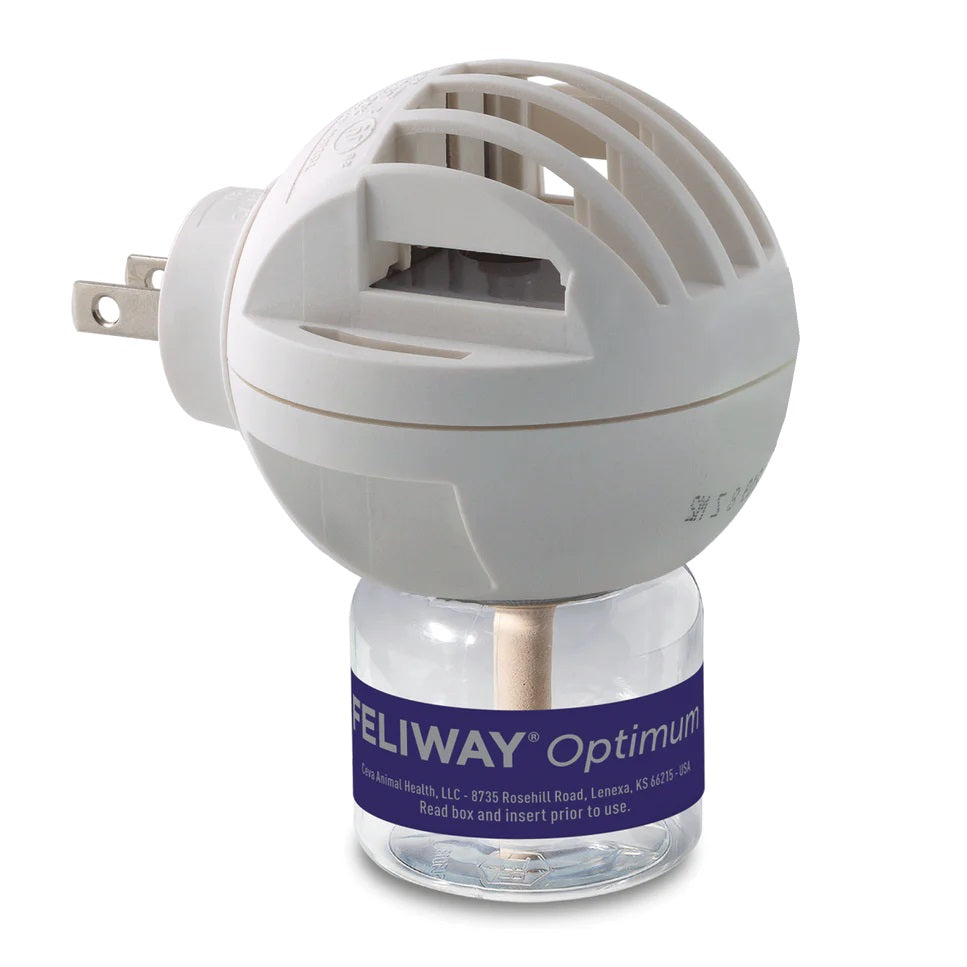 Feliway Optimum Cat Enhanced Calming Pheromone Diffuser 30 Day Starter Kit 48 mL