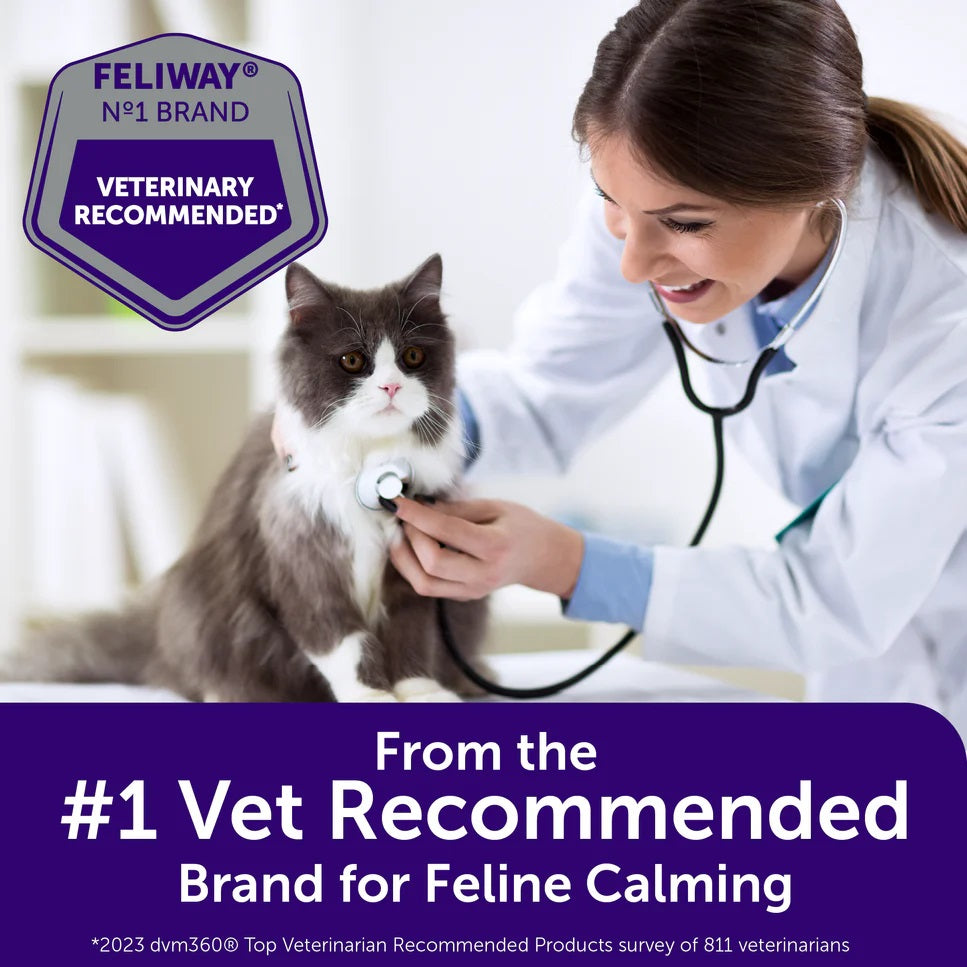 Feliway Optimum Cat Enhanced Calming Pheromone Diffuser 30 Day Starter Kit 48 mL