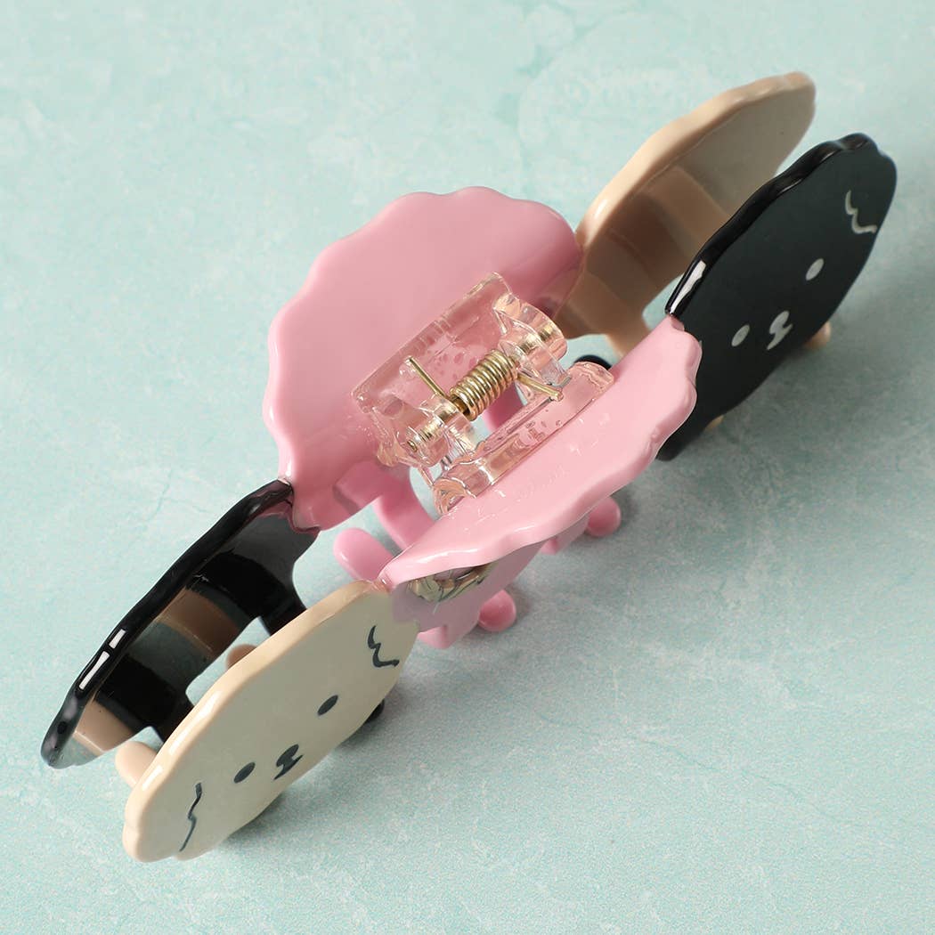 Cute Three Puppy Face Designed Hair Claw Clip