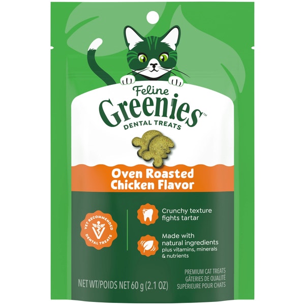 Greenies Oven-Roasted Chicken Flavor Cat Treats - 2.1 oz