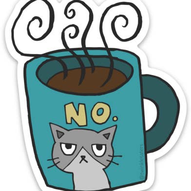 Grumpy Cat "No" Mug Vinyl Sticker