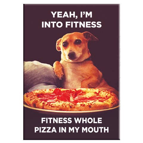 Fitness Whole Pizza Rectangle Magnet