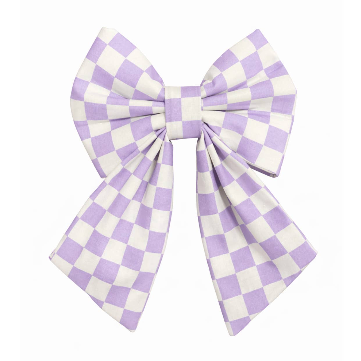 Lavender Checkered Sailor Bow