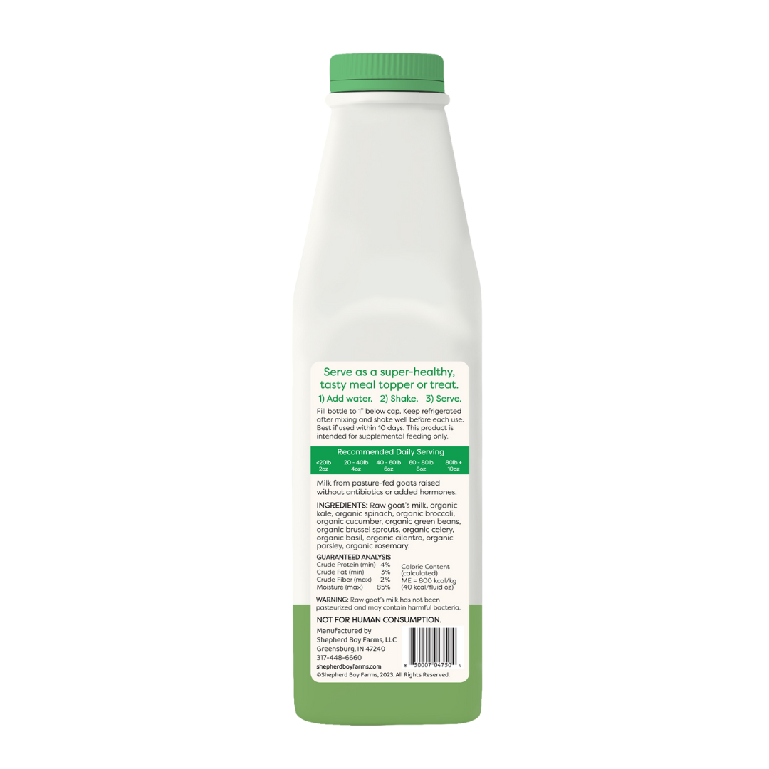 Freeze Dried Raw Goat's Milk - Super Greens Blends