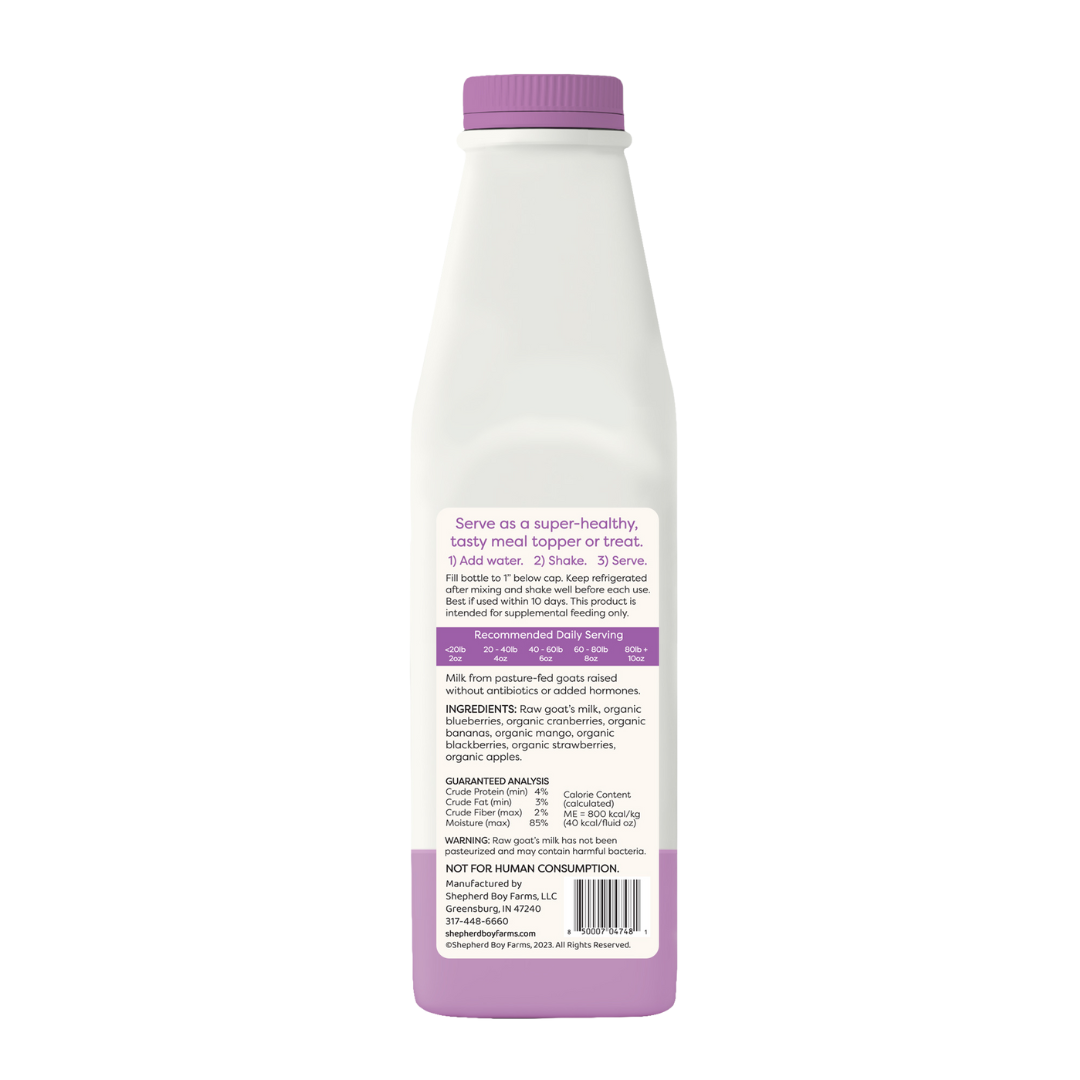 Freeze Dried Raw Goat's Milk - Fruit Blend