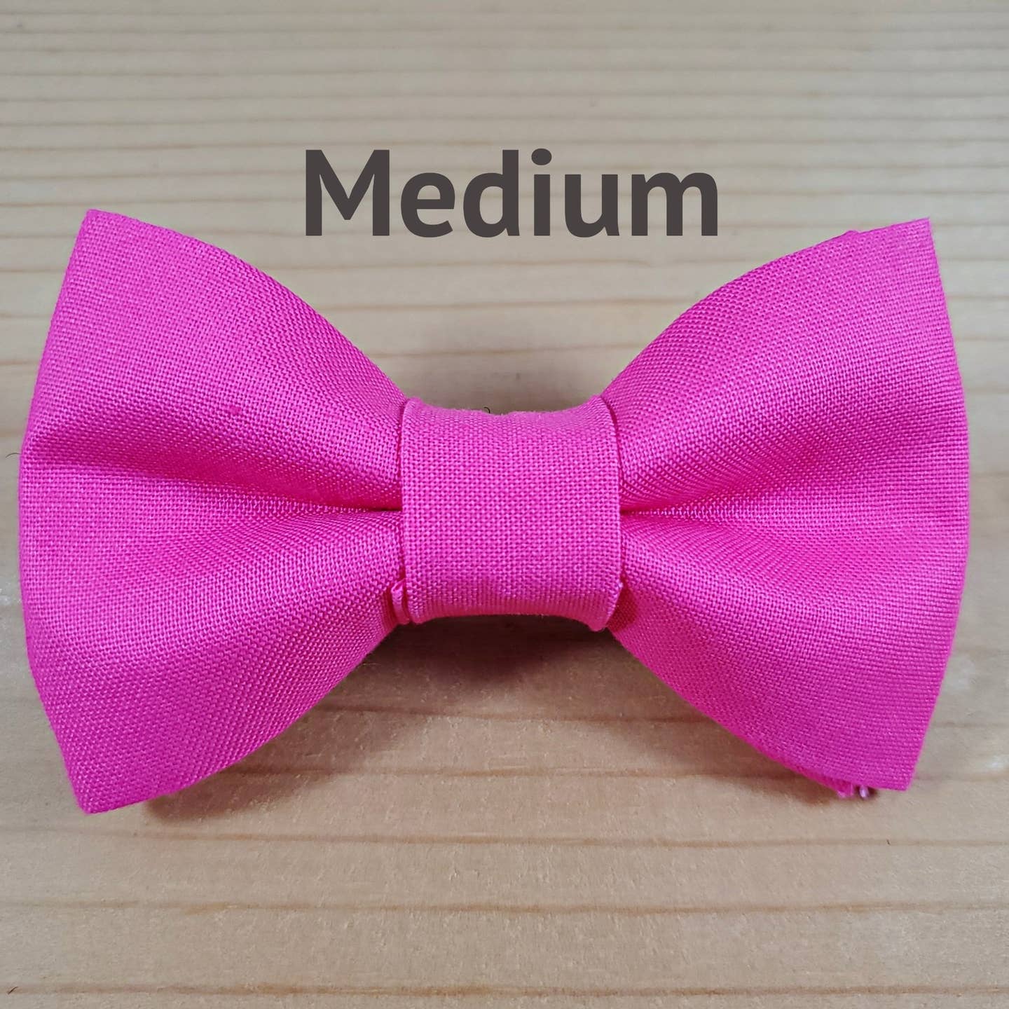Solid Pink Bow Tie