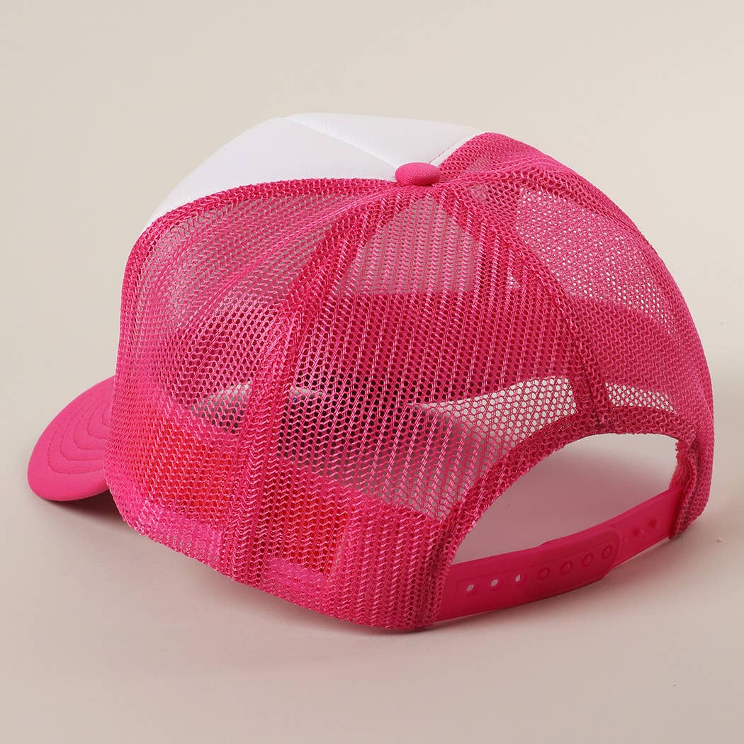 Hot Pink Dog Mom Foam Mesh Back Cap