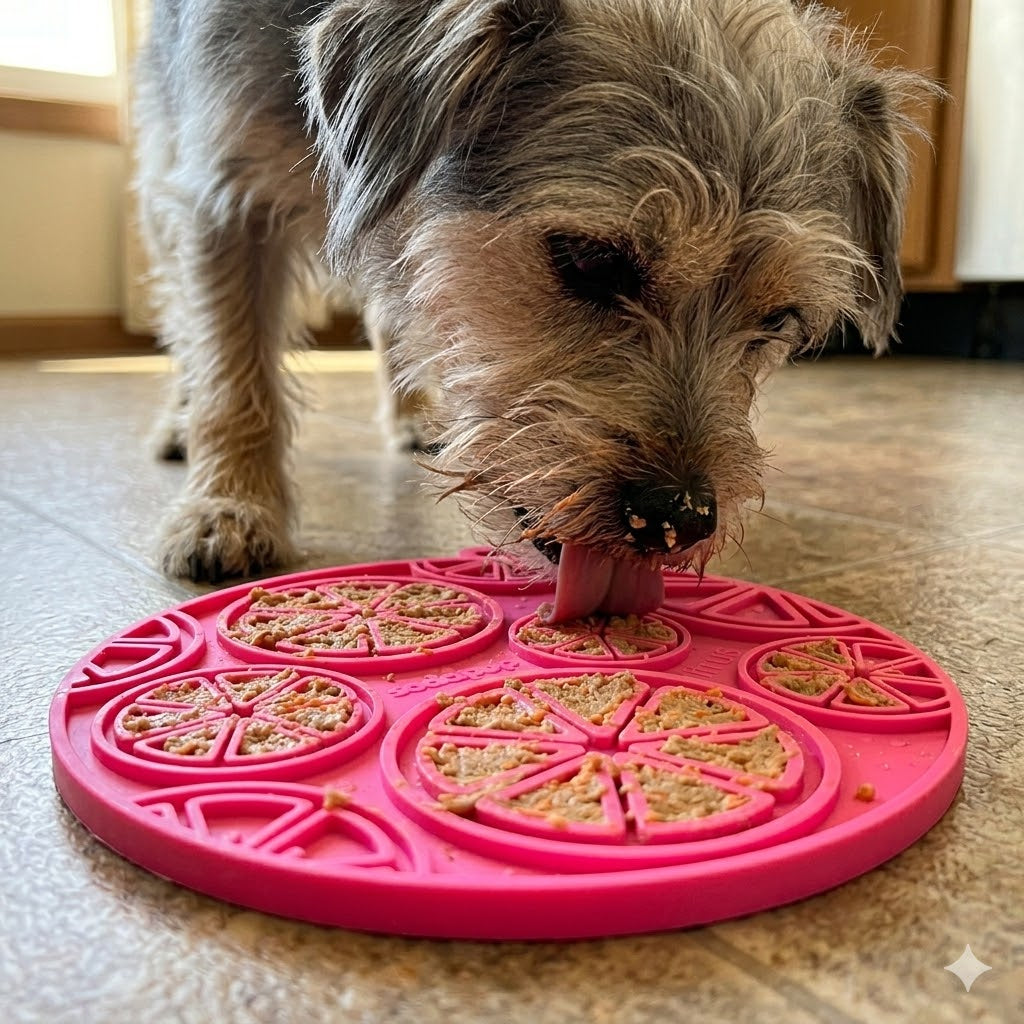 Citrus Design eMat Enrichment Lick Mat With Suction Cups - Pink
