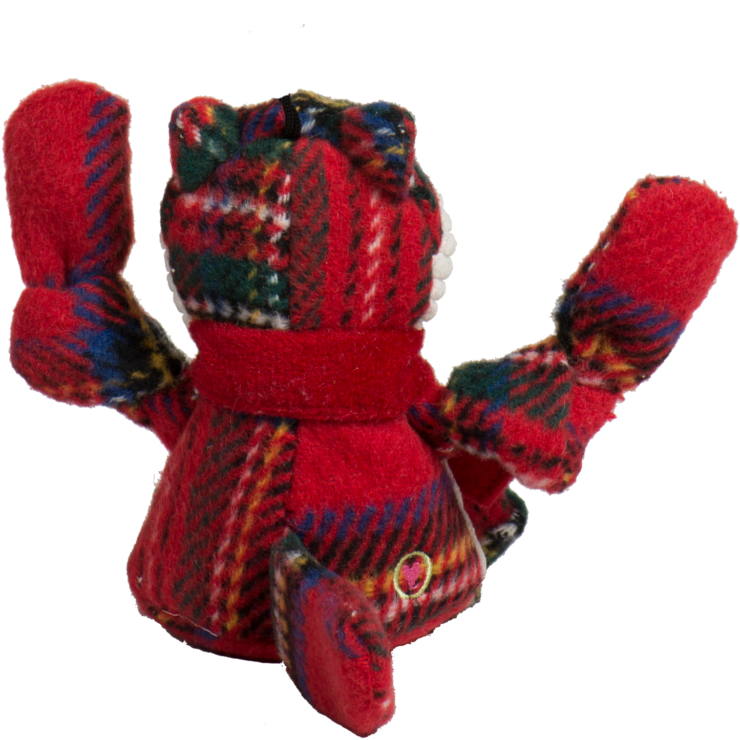Tartan Tidings Fox Knottie – Durable Holiday Plush Dog Toy Small