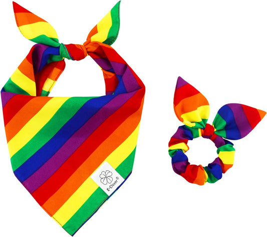 Pride Dog Bandana With Matching Scrunchie